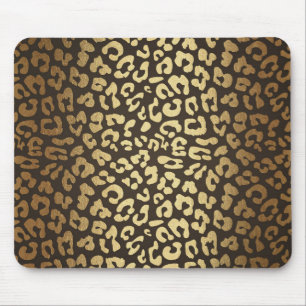 Leopard Cheetah Tierfelldruck Moderne Glamour Gold Mousepad