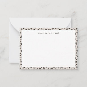 Leopard Cheetah Wild Animal Skin Pattern Mitteilungskarte