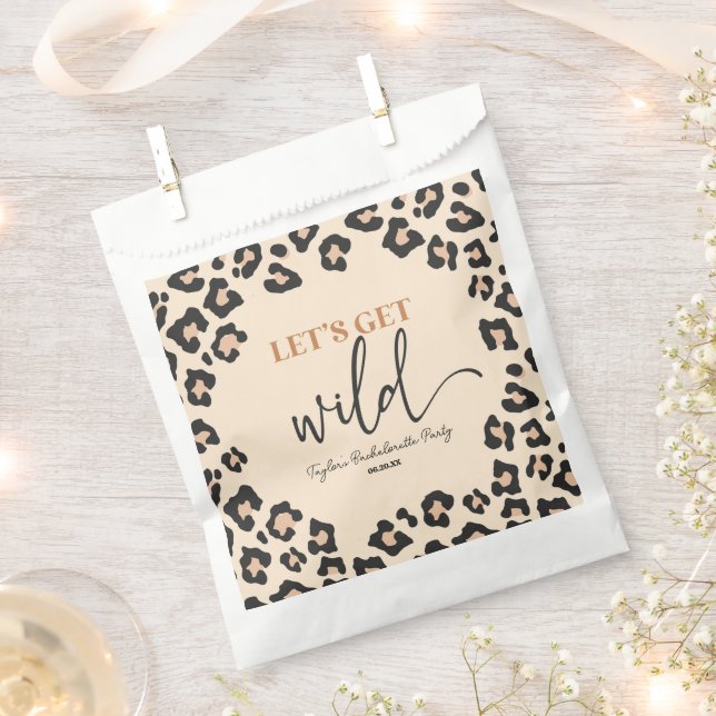 Leopard Cheetah Wild Bachelorette Weekend Party Geschenktütchen (Ausgeschnitten)