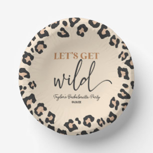 Leopard Cheetah Wild Bachelorette Weekend Party Pappteller