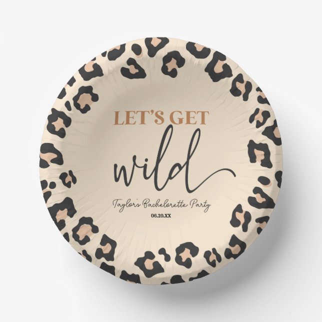 Leopard Cheetah Wild Bachelorette Weekend Party Pappteller (Vorderseite)