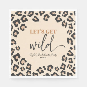 Leopard Cheetah Wild Bachelorette Weekend Party Serviette