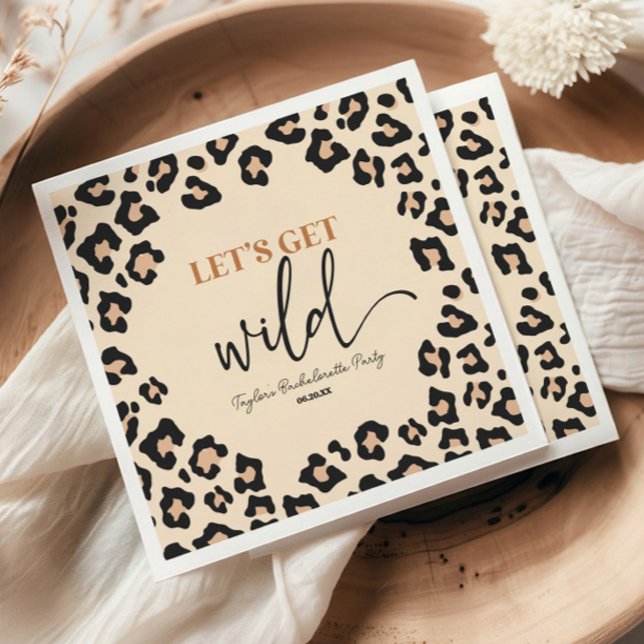 Leopard Cheetah Wild Bachelorette Weekend Party Serviette (Von Creator hochgeladen)