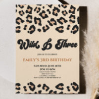 Leopard Cheetah Wild & Three 3. Geburtstags-Party