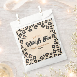 Leopard Cheetah Wild und 5. Geburtstagsparty Geschenktütchen