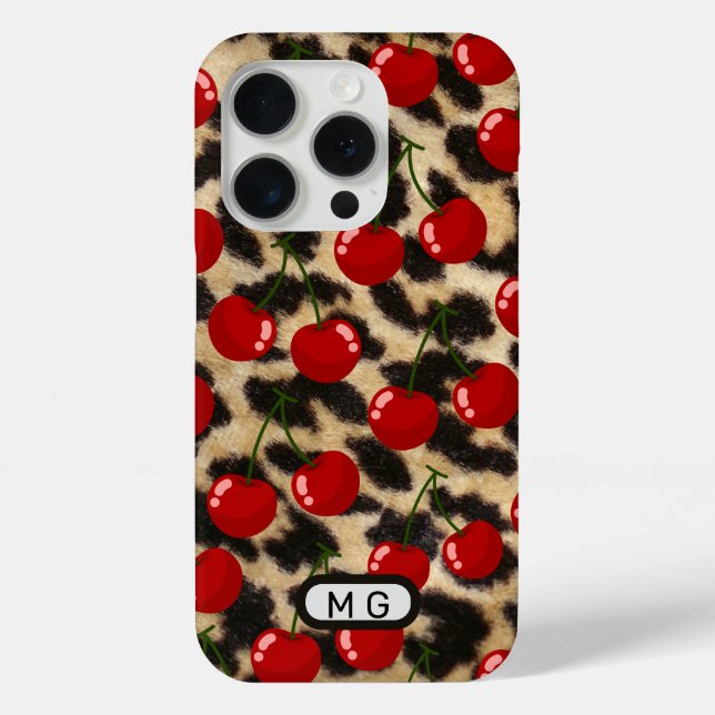 LEOPARD & CHERRIES TIERDRUCK Case-Mate iPhone HÜLLE (Rückseite)