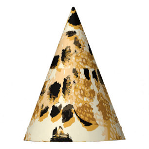Leopard Chic: Vintages Muster Eleganz. Partyhütchen