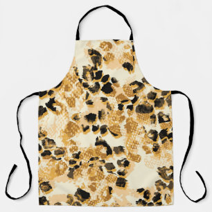Leopard Chic: Vintages Muster Eleganz. Schürze