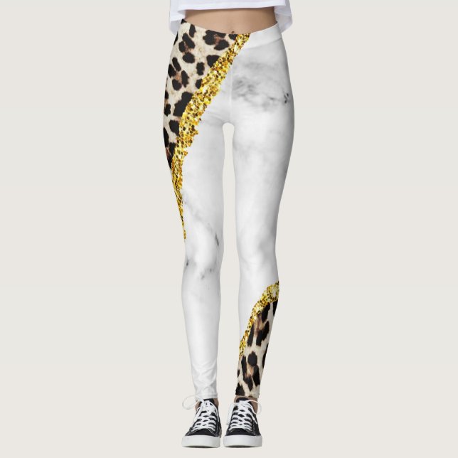 Leopard Chick Sport Leggings (Vorderseite)