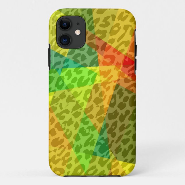 Leopard Cubism Abstrakt Art | Geometrisches Muster Case-Mate iPhone Hülle (Rückseite)