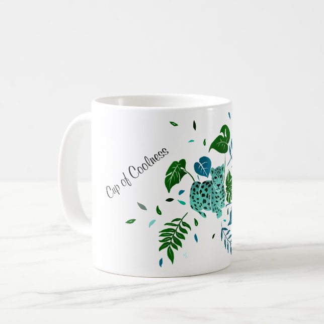 Leopard-Cup der Kühle Kaffeetasse (Vorderseite Links)