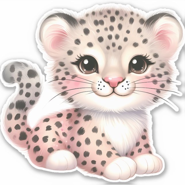 Leopard Custom Cut Scrapbooking Sticker (Vorderseite)