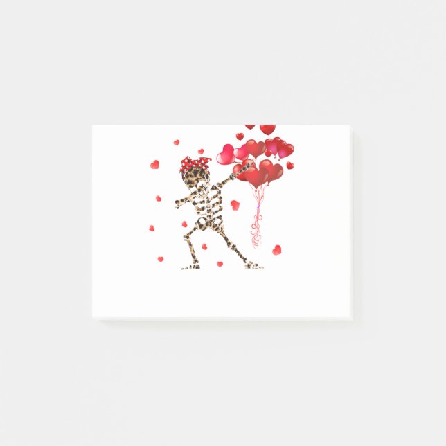 Leopard Dabbing Skelett X Ray Doctor Nurse Valent Post-it Klebezettel (Vorderseite)