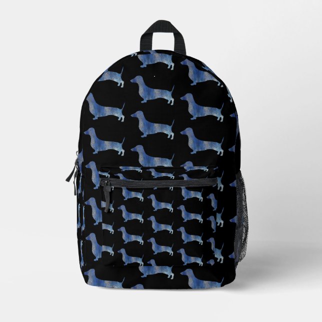 Leopard-Dachshund Bedruckter Rucksack (Vorderseite)