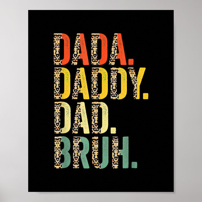 Leopard Dada Daddy Vater Bruh Father's Day Poster (Vorne)