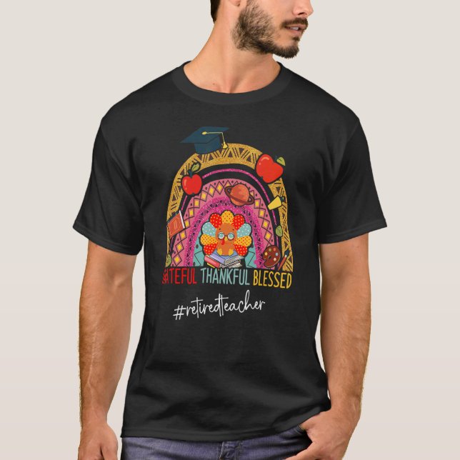 Leopard Dankbarkeit dankbar Remüden Lehrer Rainbow T-Shirt (Vorderseite)