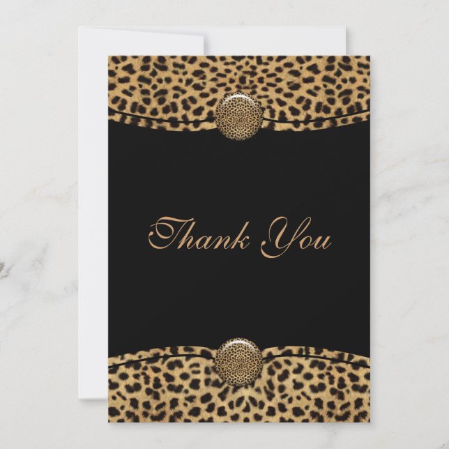 Leopard Dankeschön Dankeskarte (Vorderseite)