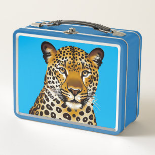 Leopard Design Metal Lunchbox