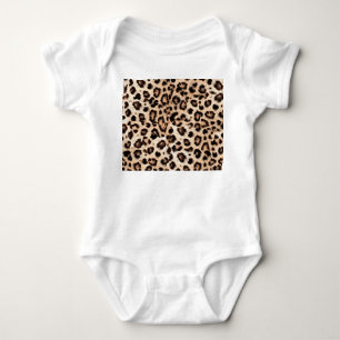 Leopard Design Pattern: Wilde Eleganz. Baby Strampler