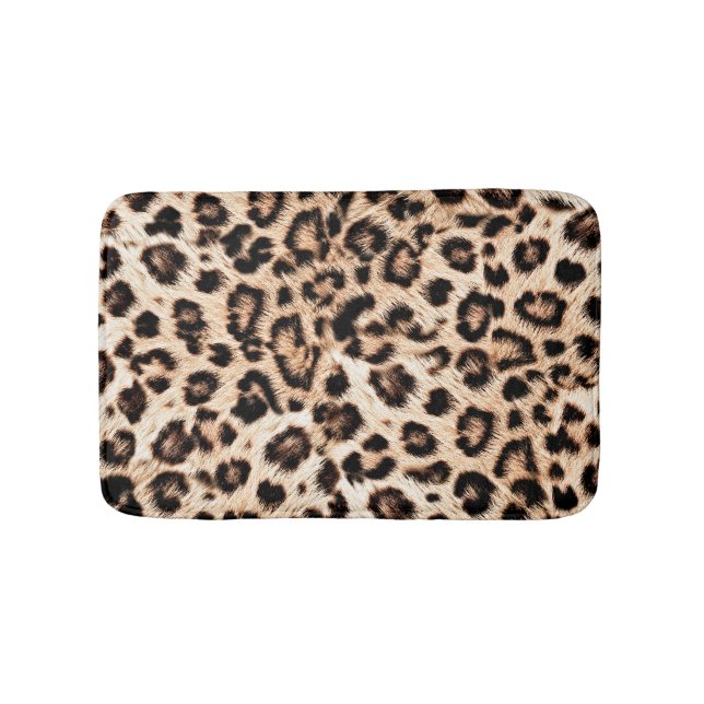 Leopard Design Pattern: Wilde Eleganz. Badematte (Vorderseite)