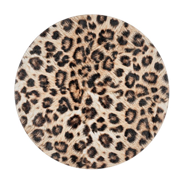Leopard Design Pattern: Wilde Eleganz. Schneidebrett (Vorderseite)