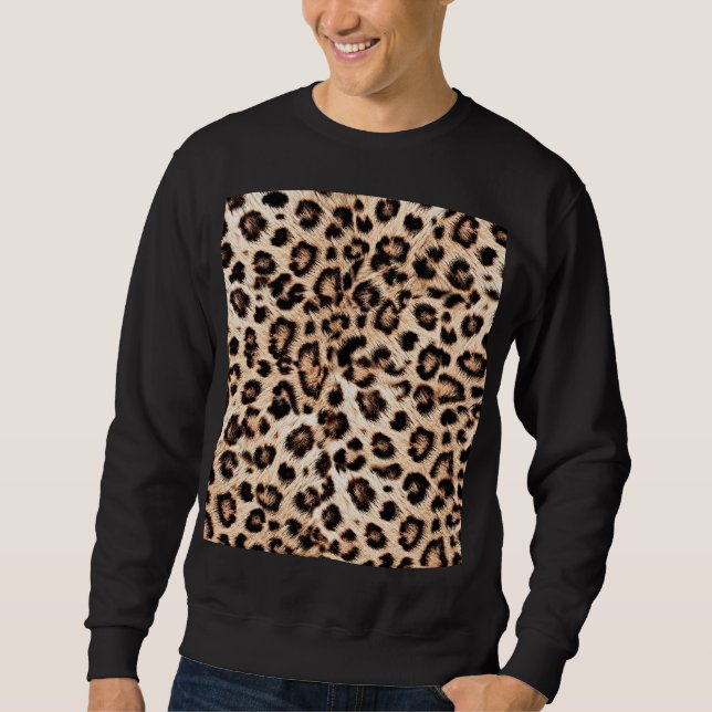 Leopard Design Pattern: Wilde Eleganz. Sweatshirt (Vorderseite)