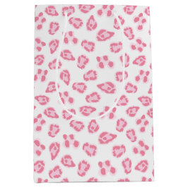 Leopard Dot in Pink Mittlere Geschenktüte