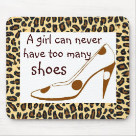Leopard-Druck-Absatz-Schuhe Mousepad