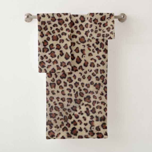 Leopard-Druck Badhandtuch Set (Insitu)