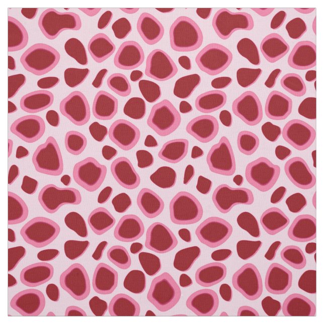 Leopard-Druck - Burgunder und Rosa Stoff (Muster)