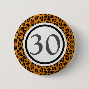 Leopard-Druck Button