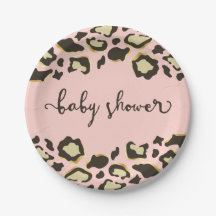 Leopard-Druck | erröten Babyparty des Rosa-|