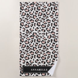 Leopard Druck erste Typografie blau modern Strandtuch