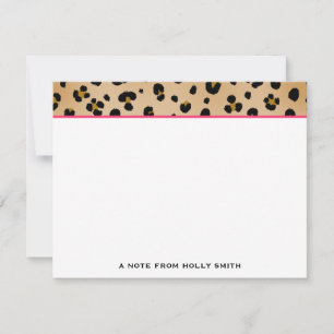Leopard-Druck flaches Notecards Mitteilungskarte