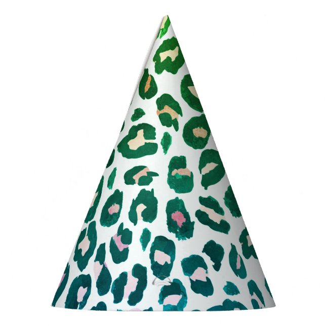 Leopard-Druck Gepard Partyhütchen (Links)