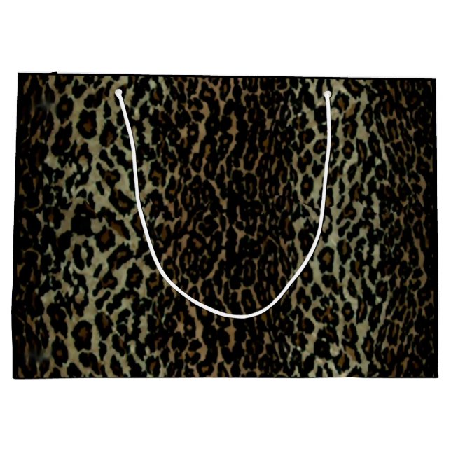 Leopard-Druck-große Geschenk-Tasche Große Geschenktüte (Rückseite)
