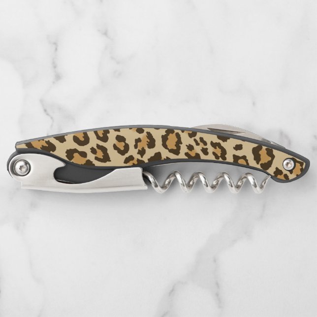 Leopard-Druck Kellnermesser (Vorderseite)