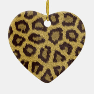 Leopard-Druck Keramikornament