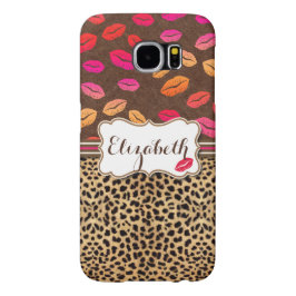 Leopard-Druck-Lippenküsse personalisiert Case-Mate iPhone Hülle