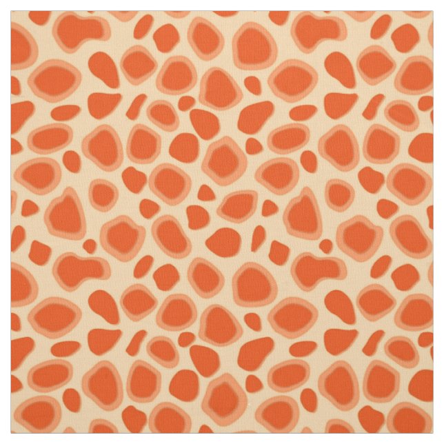Leopard-Druck - Mandarine und Hellorangees Stoff (Muster)