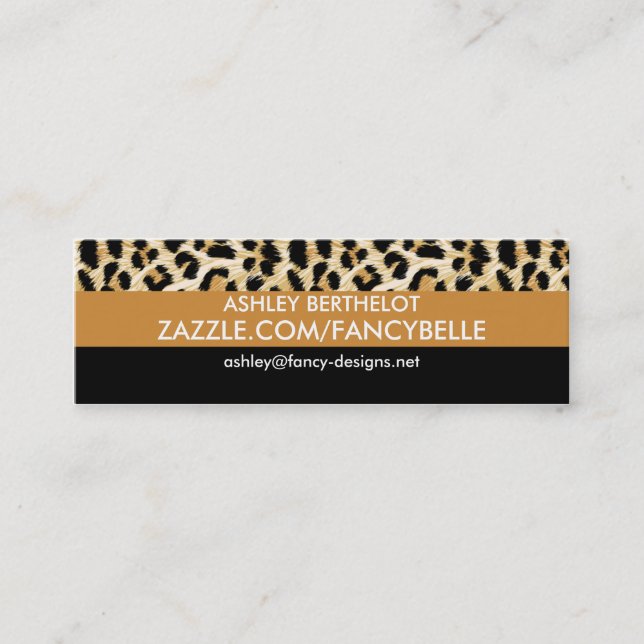 Leopard-Druck Mini Visitenkarte (Vorderseite)