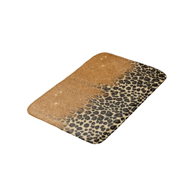 Leopard-Druck mit Badematte (Schrägansicht)