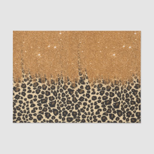 Leopard-Druck mit Seidenpapier (Vorderseite)