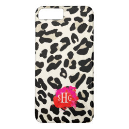 Leopard-Druck-Monogramm iPhone 7 Plusfall iPhone 8 Plus/7 Plus Hülle
