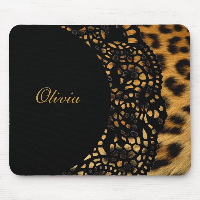 Leopard-Druck Mousepad (Vorne)