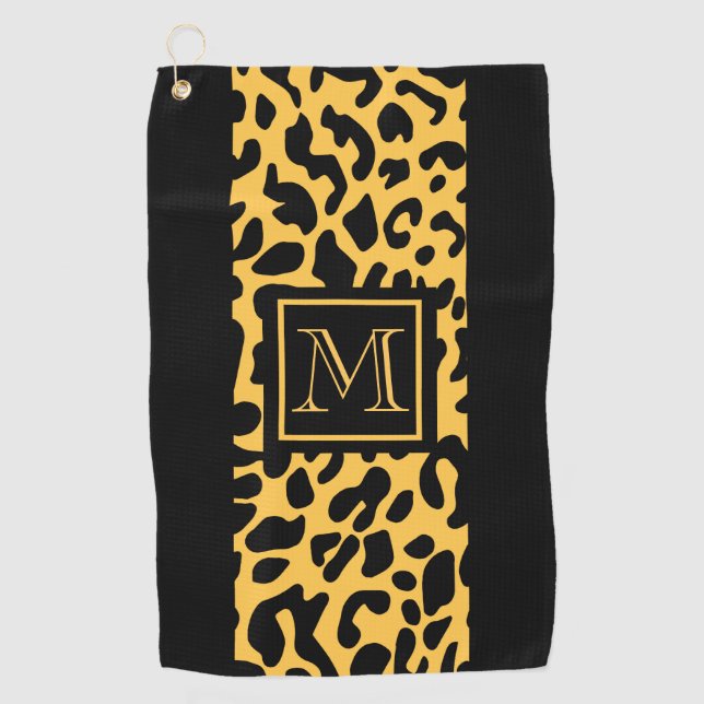 Leopard-Druck-Muster Golfhandtuch (Vorderseite)