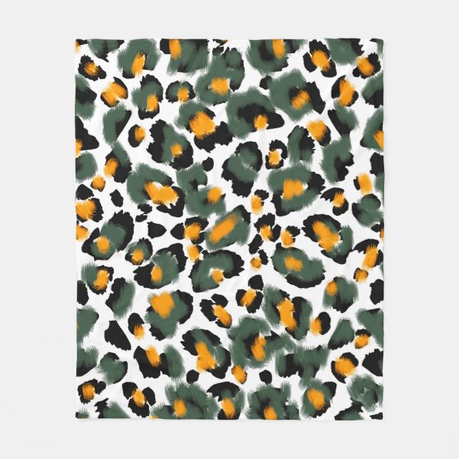 Leopard-Druck nahtlos Muster Fleecedecke (Vorderseite)