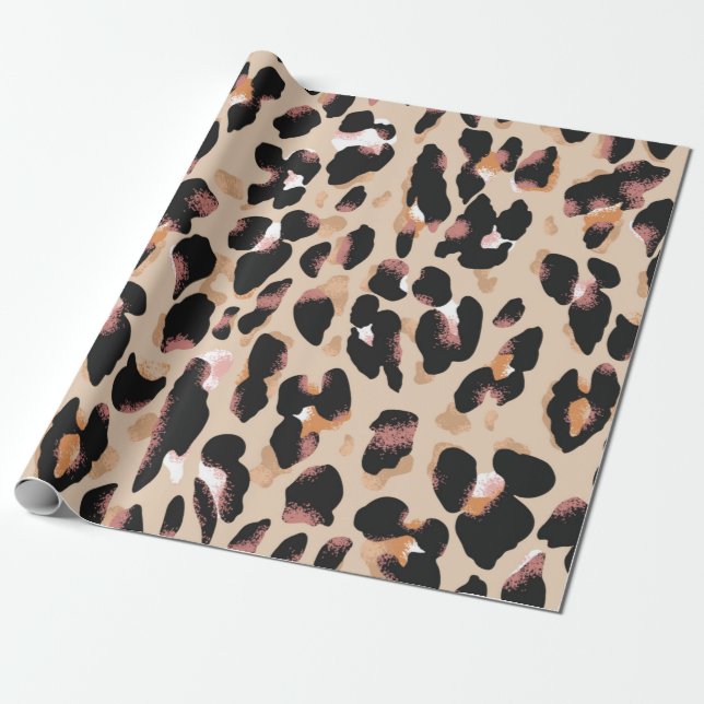 Leopard-Druck nahtlos Muster Geschenkpapier (Ungerollt)