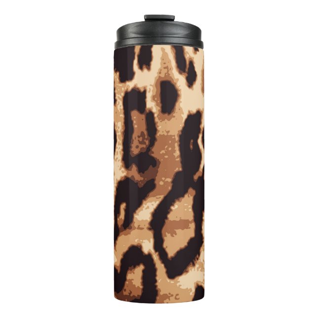 Leopard-Druck nahtlos Muster Thermosbecher (Vorderseite)