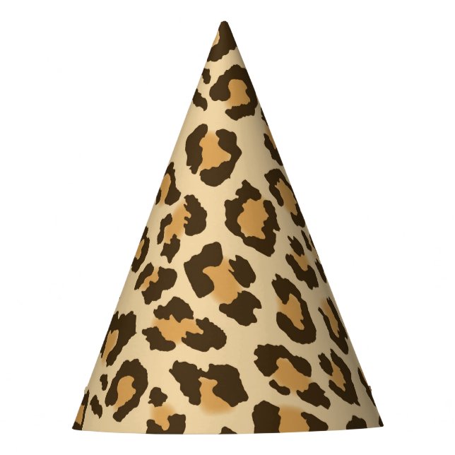 Leopard-Druck-Party-Hut Partyhütchen (Vorderseite)
